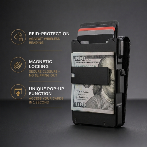 Ceramaine MagVault® Minimalist Wallet - Maximum Capacity. Minimal Footprint.